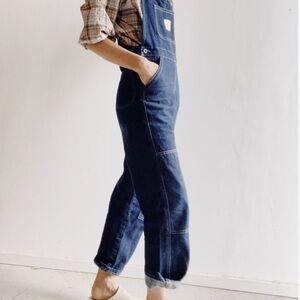 Hey Gang Denim Knee Patch Overalls in 00